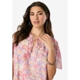 thumbnail image 4 of Roaman's Women's Plus Size Ruffle Sleeve Blouse, 4 of 4