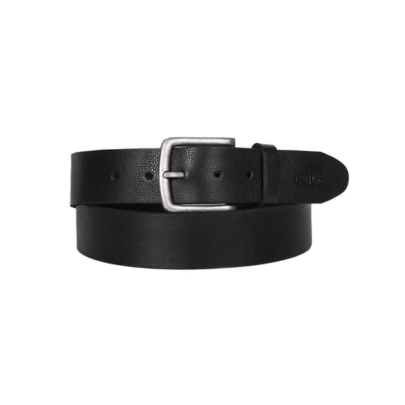 Men Genuine Leather Black Waist Accessory Silver Buckle Casual Formal