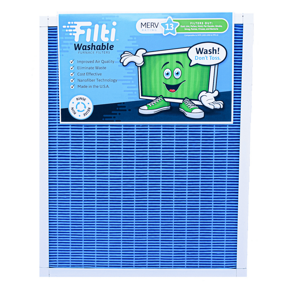 Filti Washable Home Filter MERV 13 Reusable Nanofiber Home Air Filter 100 Made in USA