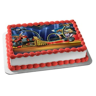 1 4 Sheet Blaze And The Monster Machines Edible Frosting Cake Topper Image Abpid Walmart Com