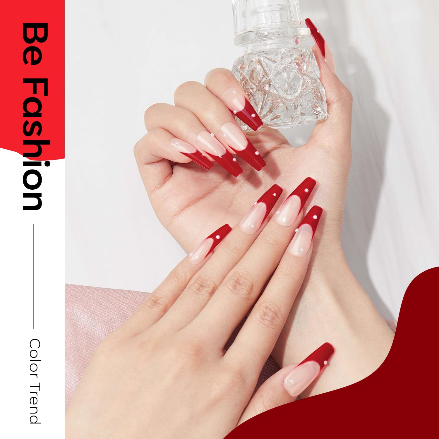 modelones Gel Nail Polish Set - 6 Red Colors Gel Polish Glitter Red Gel Polish Burgundy Red Sparkle Bloody Red Nail Polish Gel Manicure DIY Salon Nail Art Gifts
