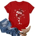 thumbnail image 6 of Kedxroy Christmas Shirts for Women Xmas Red Glass Shirt Top Short Sleeve Casual Graphic Print T Shirt(Red,M), 6 of 7