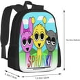 thumbnail image 3 of Sprunki Game Backpack Cartoon Cute Travel Lightweight Backpack fans Large Capacity Schoolbag, 3 of 8