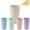 Cup Multicolor 5Pcs, variant on 16 ounce Unbreakable Plastic Cup Drinking Cups | Whea-t Straw Cereal Cups,Reusable, Mouthwash Cup Household Brushing Cup Milk Cup Dishwasher and Freezer Safe Clearance