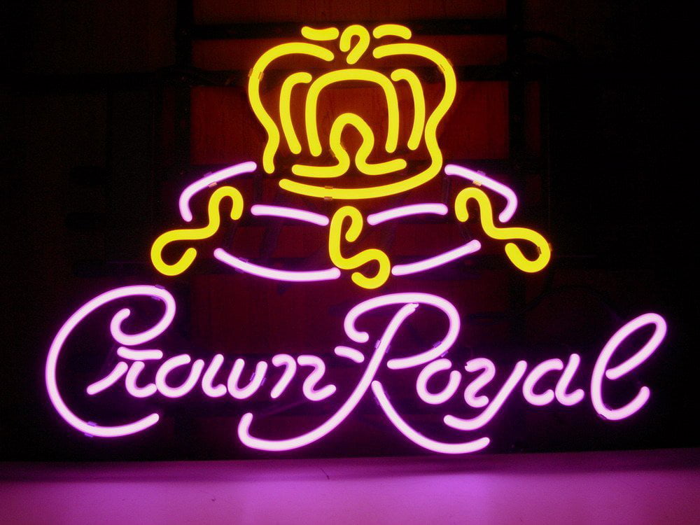 Crown Royal 3D Neon Sign Beer Bar Gift 14"x10" Light Lamp 