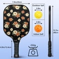thumbnail image 4 of Pickleball Paddles Set,Pioneer Flower Floral Print Pattern Fiberglass Surface Pickleball Racket Set with 2 Indoor Outdoor Pickleball Balls and Pickleball Bag,Pickle-ball Equipment, 4 of 6