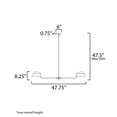 thumbnail image 3 of 25228LFGNAB Maxim Lighting Lucas - 8 Light Chandelier-8.25 Inches Tall and 47.75 Inches Wide, 3 of 5