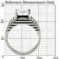 thumbnail image 2 of High polished (no plating) Stainless Steel Ring with AAA Grade CZ in Clear for Women Style TK028, 2 of 5