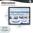thumbnail image 4 of Stupell Industries Tropical Beach Nice Blue Striped Umbrellas Black Floating Frame Canvas Art, 21 x 17, by Sisi and Seb, 4 of 8