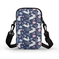 thumbnail image 2 of HELLHERO Crossbody Bag 2 Zippers Polyester Adult 4.33x1.97x7.09 for Outdoor Holiday Travel, Rabbit, 2 of 5