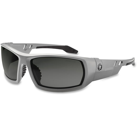 Ergodyne Skullerz Odin Anti-Fog Safety Sunglasses - Matte Gray Frame, Smoke Lens