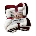 thumbnail image 3 of Xuniizn Soft Blankets, Throw Blanket for Couch, Flannel Sherpa Blanket Fleece Blanket for Adults, Cozy, Plush, Thicken, Reversible, Machine Washable, Wine, 3 of 8