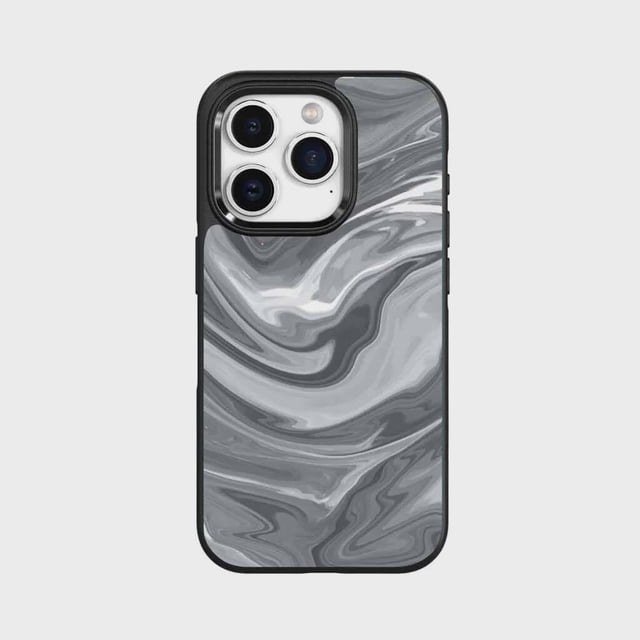Caseco Étui pour iPhone 15 Pro avec MagSafe - Tourbillon Noir