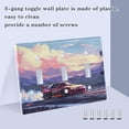 thumbnail image 4 of Dailycode Light Switch Plate Covers 2 Gang Wall Plate Plastics Outlet Covers for Kitchen Home Office Decor Racecar Drifting, 4 of 8