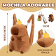 thumbnail image 2 of Bonita Mochila Felpa Forma Capibara Para Niños Nueva Xtellar cafe, 2 of 4
