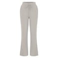 thumbnail image 6 of Wirdiell Women Casual Linen Pants Straight Leg Pants High Waisted Beach Pants Drawstring Relaxed Fit Sweatpants with Pockets, 6 of 6