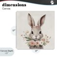 thumbnail image 4 of Stupell Industries Cottage Charming Bunny in Floral Wreath Canvas Art, 17 x 17, by Lazar Studio, 4 of 8