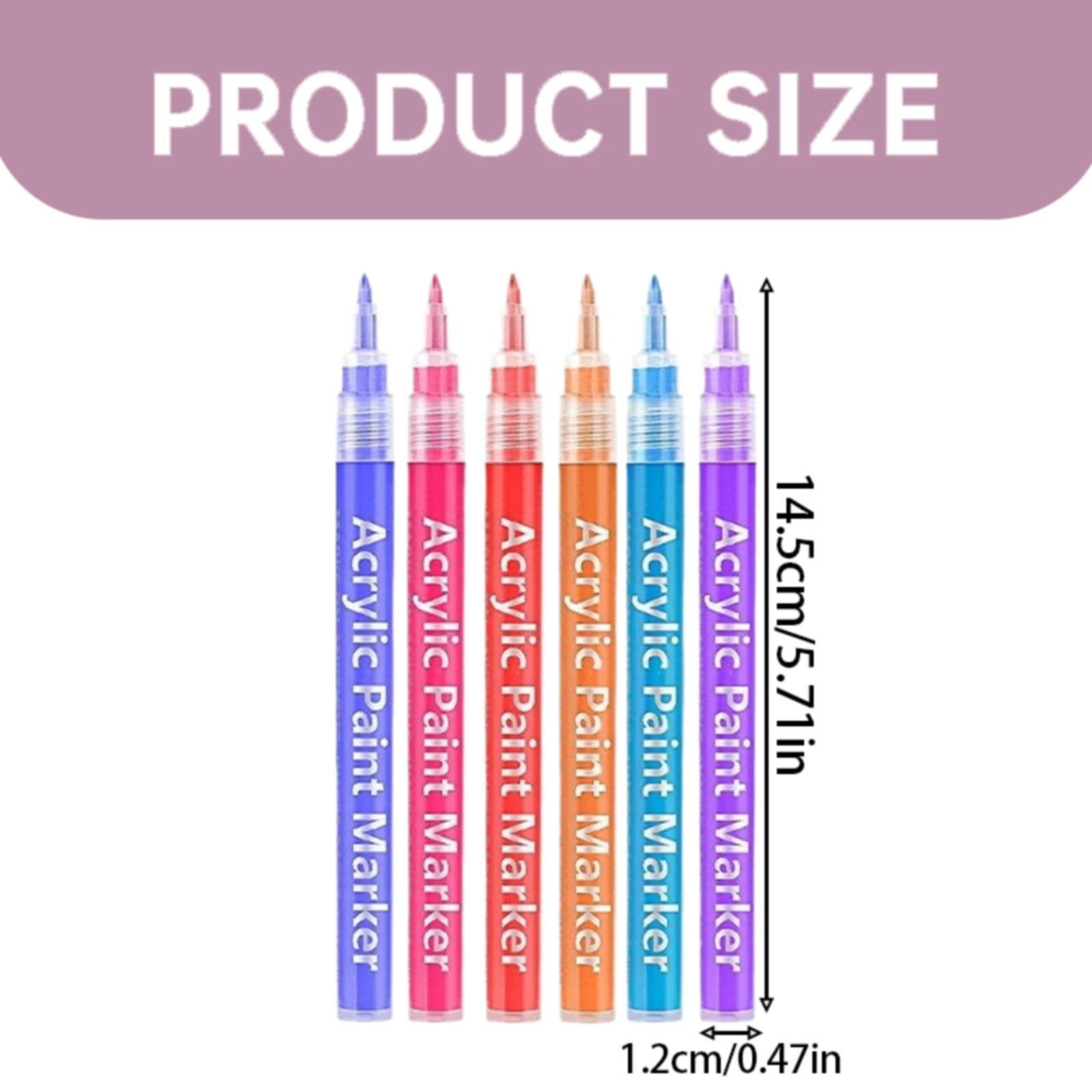 Clearance Doodle Pen under $20,Border Acrylic Marker Pen Art Specific Non Transparent Paper Pen Hand Drawn DIY Non Transparent Color Stackable Acrylic Pen 10ml 2PC