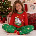 thumbnail image 5 of Aideaone Toddler Girls Christmas Pajama Set 2 Piece Long Sleeve Sleepwear 2 to 8 Years, 5 of 7