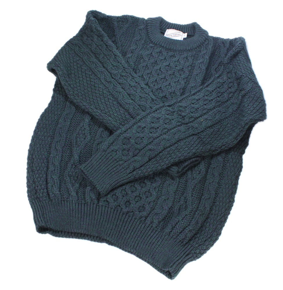 New Aran Sweater 100% Wool Unisex Made in Ireland Kerry Woollen Mills 