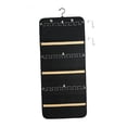 thumbnail image 1 of Soporte de pared plegable para joyas, de joyería con ganchos de metal, soporte de doble cara para armario, collares, anillos y pendientes. Negro, 1 of 8