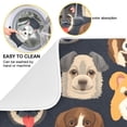 thumbnail image 2 of Dogs Heads Dish Drying Mat Dish Drainer Rack Mats Water Absorbent Non-Slip Easy Clean Heat Resistant for Kitchen Counter, 2 of 8