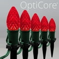 thumbnail image 6 of Wintergreen Lighting C7 Red OptiCore Faceted LED Pathway Light Kit, 100 Lights, 12" Spacing, Green Wire, 100 ft, 6 of 8