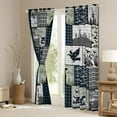 thumbnail image 3 of Homewish Vintage Lodge Cabin Black Out Curtains, Blue Buffalo Plaid Curtains Pack of 2 (42x63 Each), Rustic Farmhouse Theme Bedroom Curtains, Living Room Curtains Decor, 3 of 6
