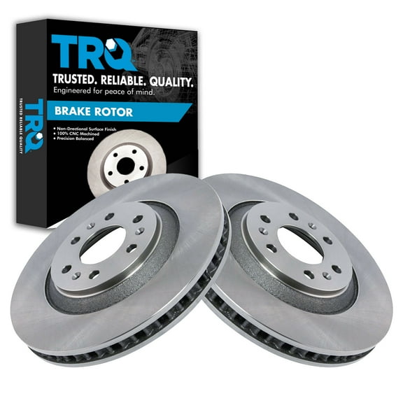 TRQ Front Brake Rotors Set Vented Fits Select 2004-2009 Cadillac SRX