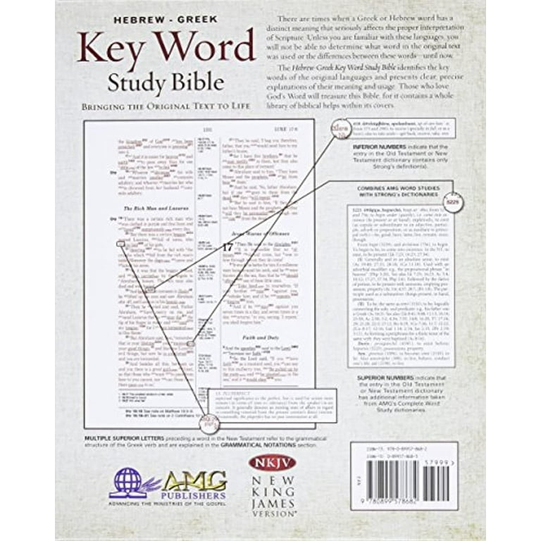 Key Word Study Bibles: The Hebrew-Greek Key Word Study Bible