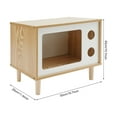 thumbnail image 2 of Cat House, Floorstanding Cat Bed Indoor, Modern TV-Shaped Cat Shelter 19.7*11.4*15.7in(Walnut, White), 2 of 23