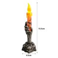 thumbnail image 4 of Vela de decoración de Halloween de plástico para decoración navideña (naranja) Likrtyny Iluminación del hogar multifuncional, 4 of 7