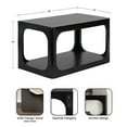 thumbnail image 4 of Kate and Laurel Dahl Modern Wood Floating Side Table, 18 x 10 x 10, Black, Contemporary Wooden Floating Nightstand for Use as Living Room End Table or Over-the-Toilet Storage Shelf, 4 of 9