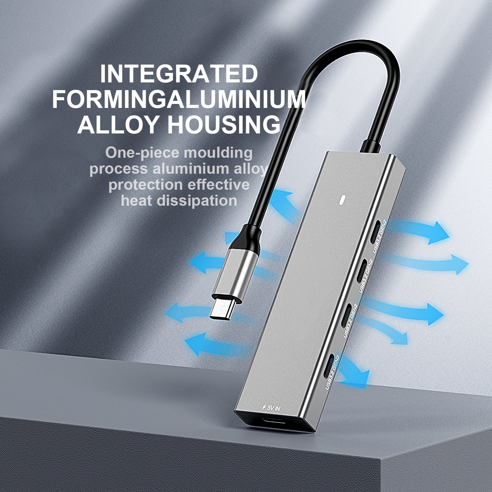 5in 1 USB C Hub with Fast Data Transfer UsbC Docking Station Improve Device Connection