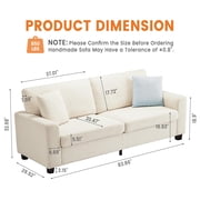 Yeshouse Oversized 83 Loveseat Sofa, Modern Deep Seat Couch with Removable Cover, Wide Arms, Cloud Plush Comfort