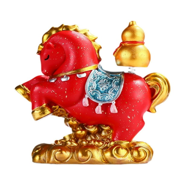 Figura de caballo Escultura animal Colecciones de resina Arte Artesanía Figura de Feng Shui B
