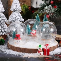 Amosfun plastic snow globe kits Snow Globes Transparent Craft Making Party 10pcs