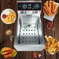 thumbnail image 2 of OUYAWEI Friteuse Électrique Commerciale 8 L 1 Panier Acier Inoxydable Température Réglable Maison Cuisine, 2 of 6