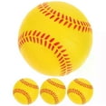 thumbnail image 5 of 4 Pcs Yellow Training Baseballs PU Sponge Soft Softballs For Indoor Practice Baseballs Lightweight Sports Training Balls, 5 of 5