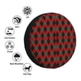 thumbnail image 4 of Wukai Argyle Plaid Print Spare Tire Cover for RV Trailer,Waterproof PVC Faux Leather Wheel Cover Fit for Truck,Trailer,RV,SUV,Camper and Most Vehicle-17 inch, 4 of 6