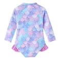 thumbnail image 5 of Shadoumai Girls Gradient Floral Print Long Sleeve Swimsuit Beachwear For Summer Sun And Comfort, 5 of 5