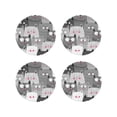 thumbnail image 2 of Balery 4 Pcs Cats Groupleather Coasters Set, Drink Table Cup Coasters For Living Room Kitchen Coffee Decor, 2 of 9