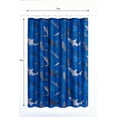 thumbnail image 2 of Your Zone Kids Navy Shark Shower Curtain with Hooks, 2 of 10