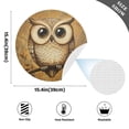 thumbnail image 2 of Ryvnso Owl on Branch Round Plate Mats Dining Table Placemat Set of 4 for Holiday Decoration, 2 of 7