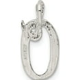 thumbnail image 3 of Sterling Silver Polished & Textured Letter O Initial Chain Slide Made In United States qc8459o, 3 of 5