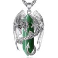 thumbnail image 1 of Collares de dragón con piedra de cristal curativa para hombres y mujeres, únicos y personalizados., 1 of 5