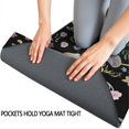 thumbnail image 3 of Red Mushroom Flower Black Pattern Hot Yoga Mat Towel Non Slip for Hot Yoga - Quick-Drying Yoga Mat Cover with 4 Corner Pockets with Travel Bag - Hot Yoga Towel Non Slip 74"x26", 3 of 6