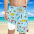 thumbnail image 4 of MEZZALL Boys Shark Printed Swimming Shorts With Lace Up High Waisted Loose Casual Swim Trunks Summer Beach Vacation Pool 7Y Versatile Baby Wear, 4 of 5
