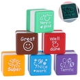 thumbnail image 5 of Jygee 6Pcs English Teacher Encourage Stamp Portable Reusable Adorable Household School Preschool Stamps Accessories with Lid, 5 of 8