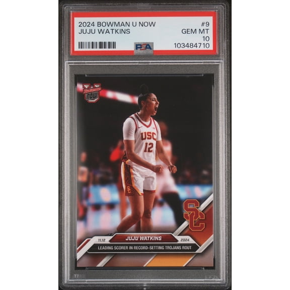 Juju Watkins 2024 Bowman U Now Rookie Card #9 PSA 10 Gem Mint